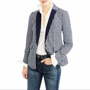 NWOT J.crew size 00 blue gingham blazer